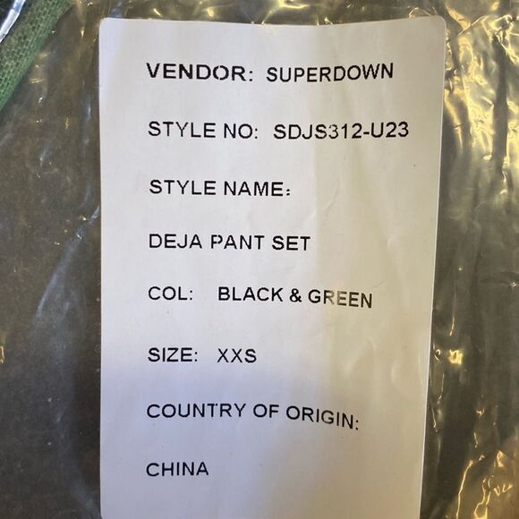 NWT Superdown Deja set pants bra outfit mesh print flares flame 2 pc Revolve XXS - Picture 11 of 12